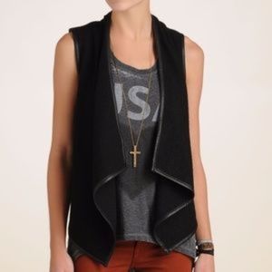 BB Dakota leather trimmed vest